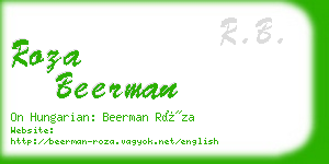 roza beerman business card